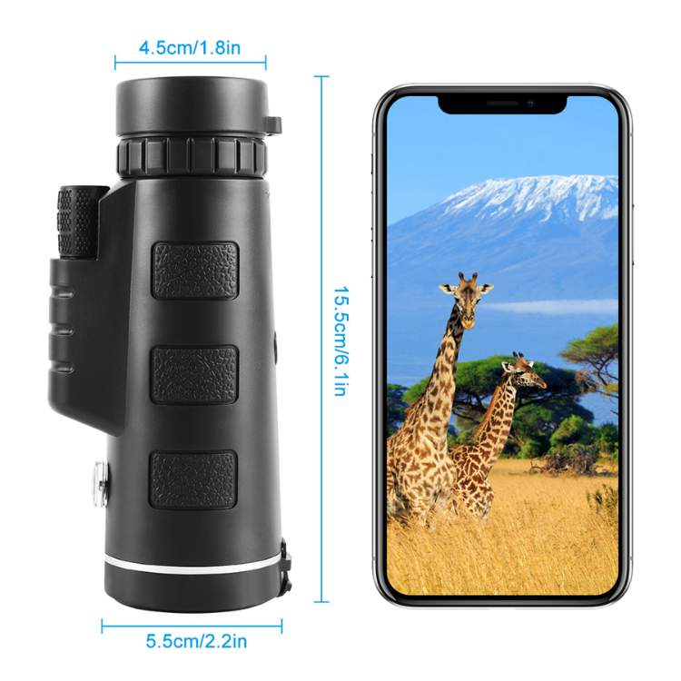 Ultra HD Monocular with Smartphone Adapter and Tripod