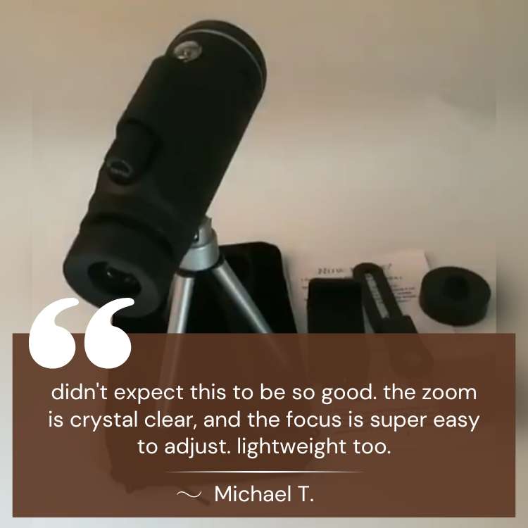 Ultra HD Monocular with Smartphone Adapter and Tripod