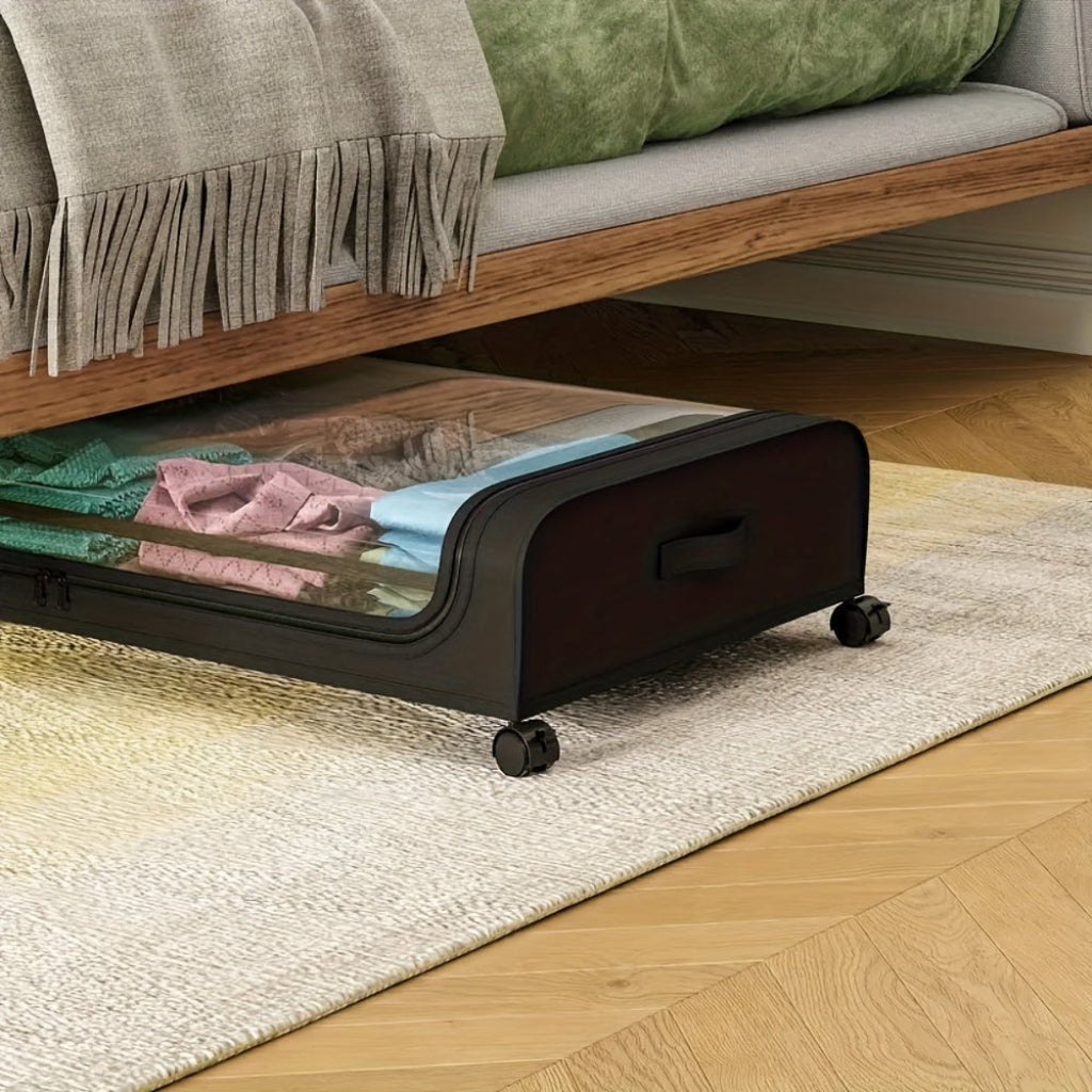 Underbed Rolling Storage Organizer with Flip Top Lid