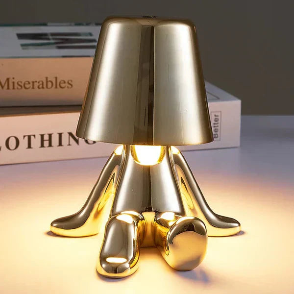 Rechargeable USB Table Lamp with Adjustable Brightness and Unique Design