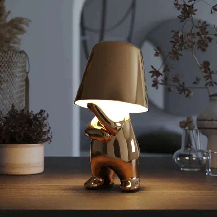Rechargeable USB Table Lamp with Adjustable Brightness and Unique Design