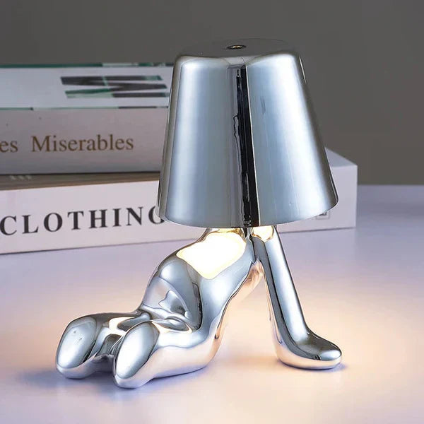 Rechargeable USB Table Lamp with Adjustable Brightness and Unique Design