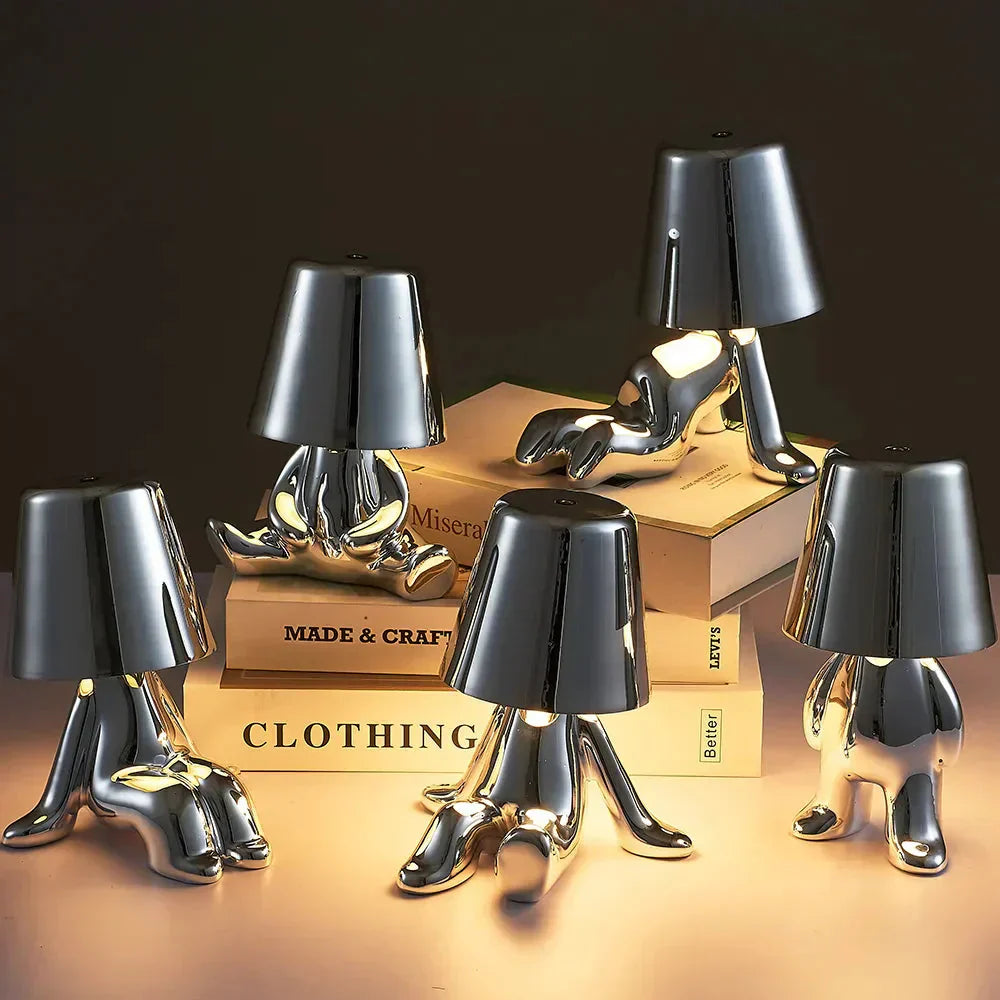 Rechargeable USB Table Lamp with Adjustable Brightness and Unique Design