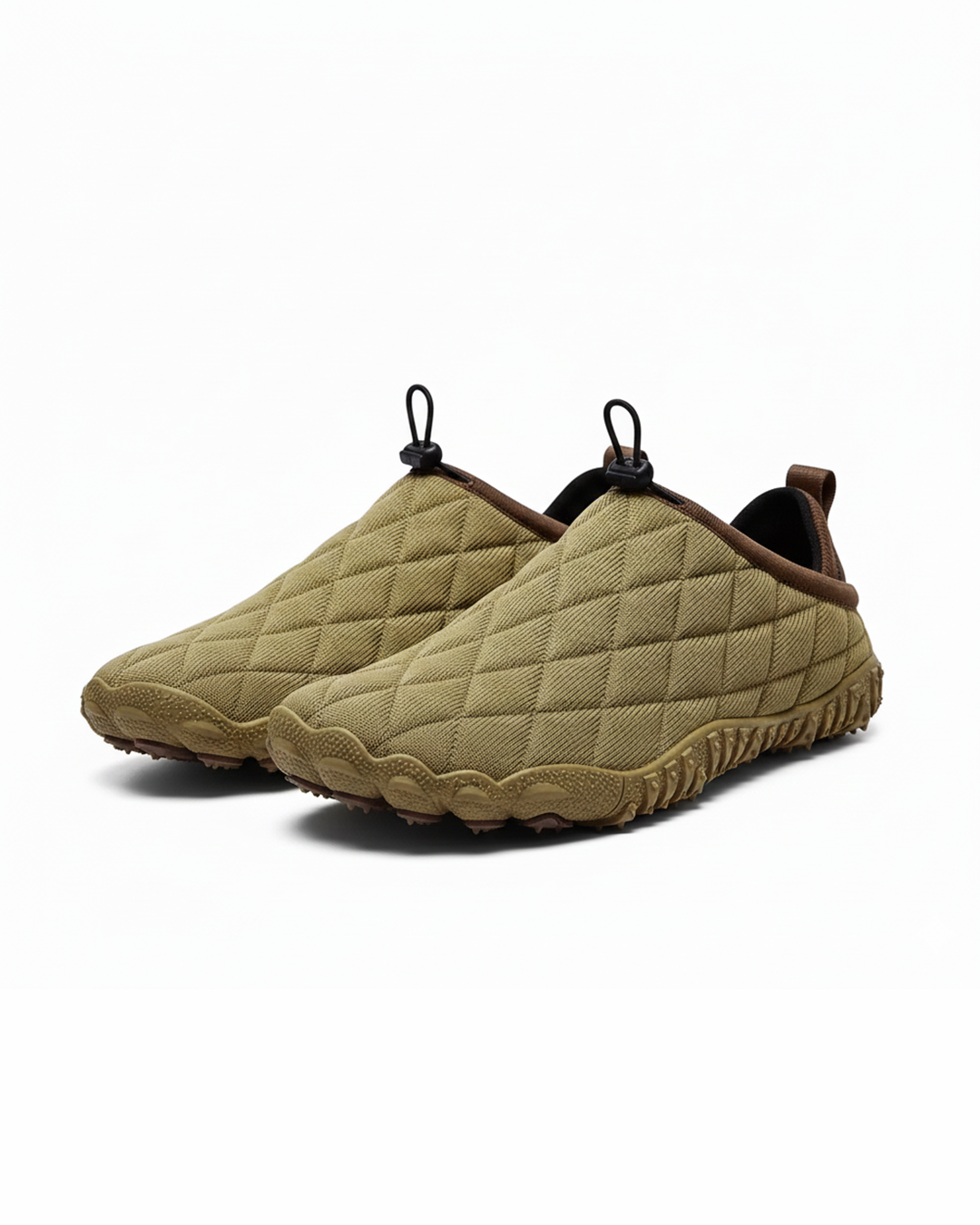 Quilted Puffer Walking Shoes with Enhanced Grip Sole