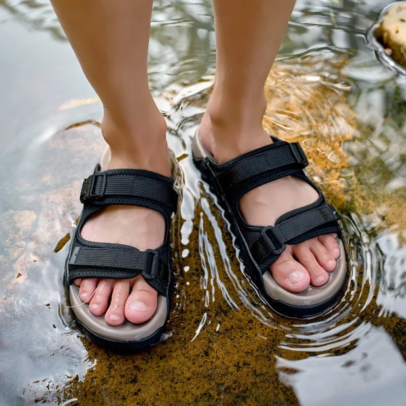 Men's Adjustable Outdoor Adventure Sandals with Traction Sole