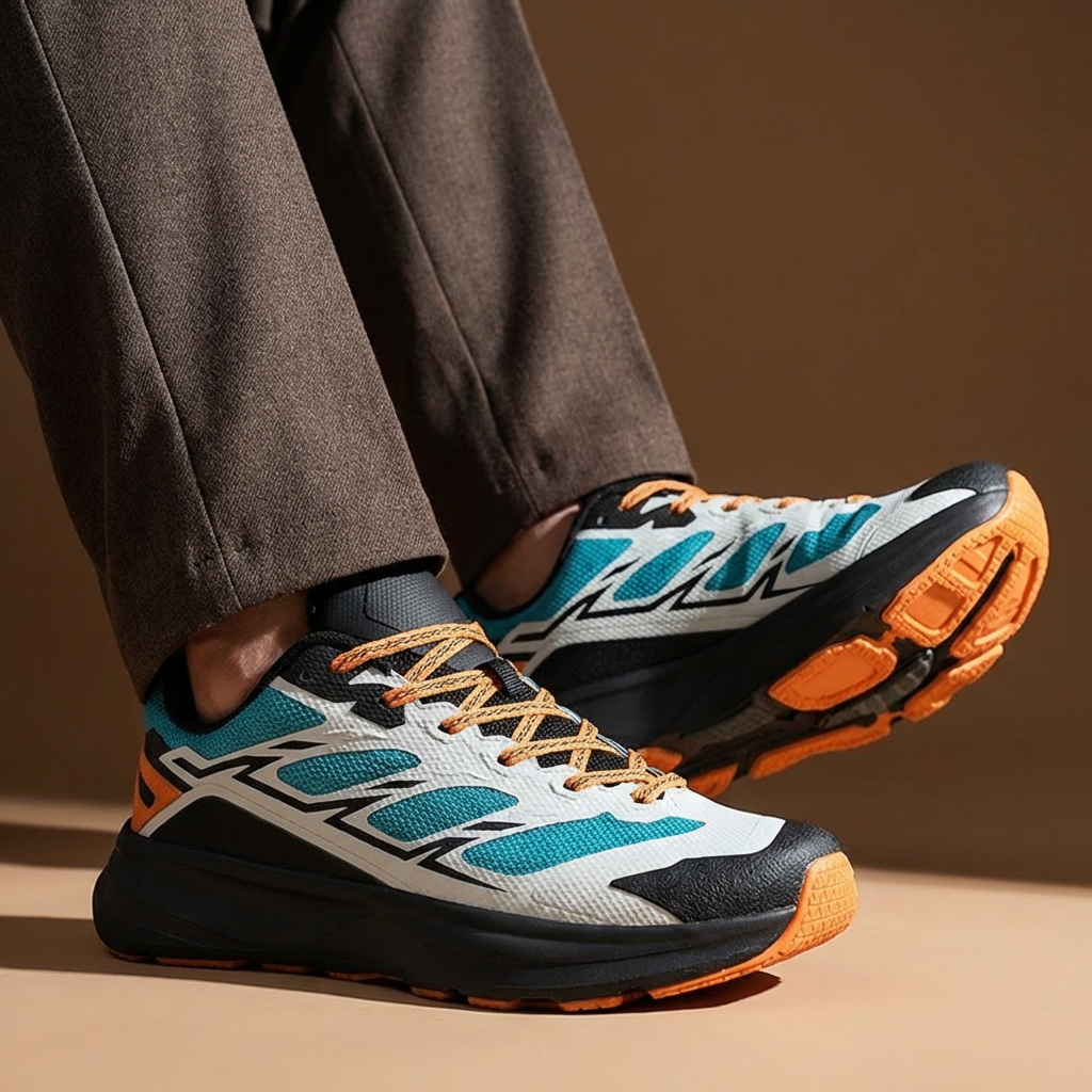 Men's Lightweight Trail Running Sneakers with Breathable Mesh and Wide Toe Box