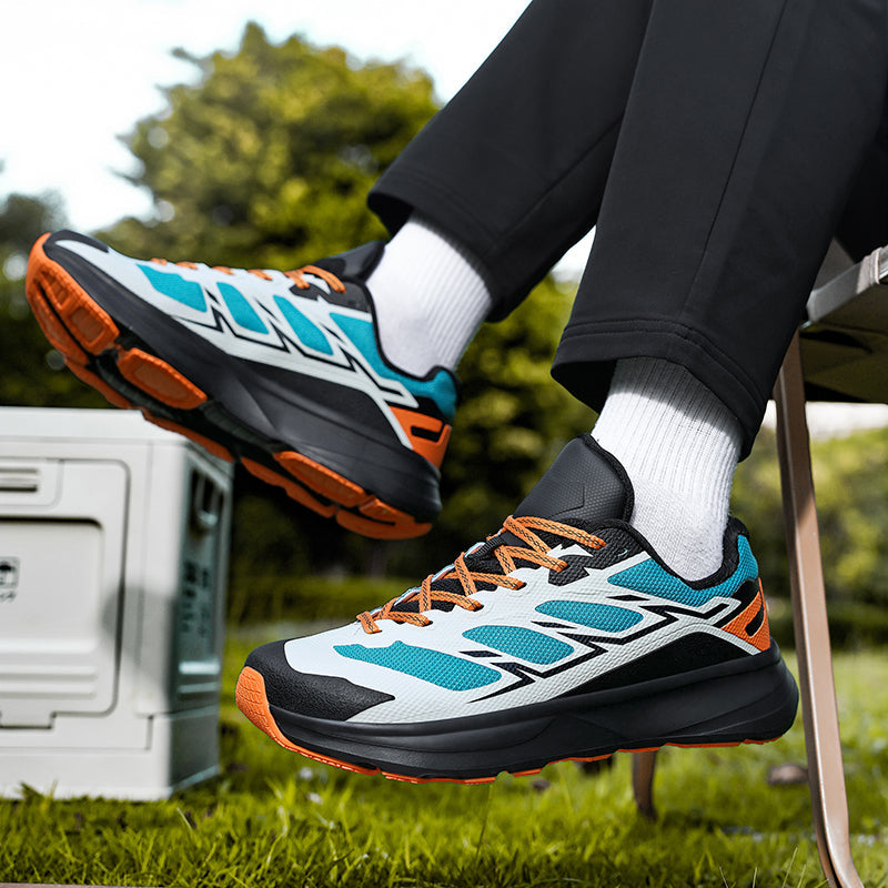 Men's Lightweight Trail Running Sneakers with Breathable Mesh and Wide Toe Box