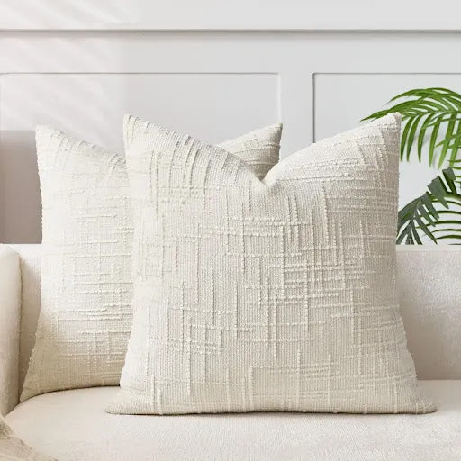 Chenille Bamboo Texture Decorative Cushion Cover in Solid Color