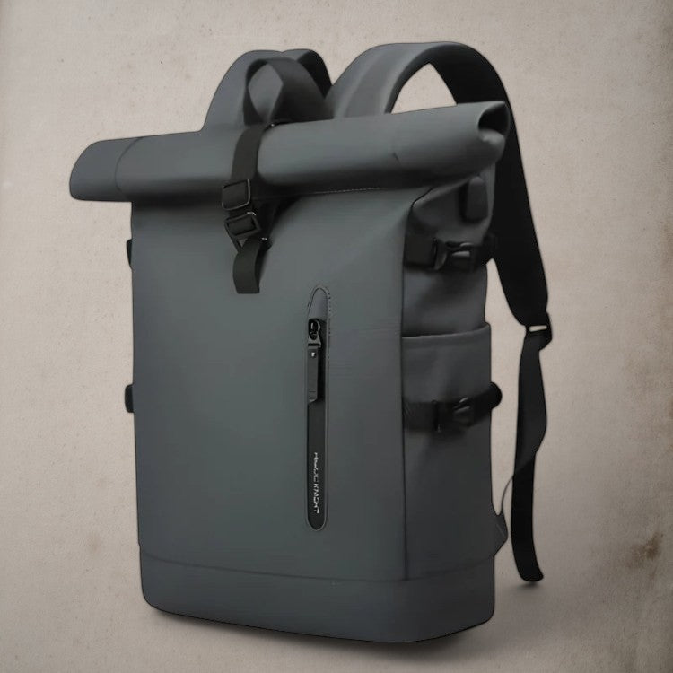 Waterproof Roll Top Backpack with Organized Compartments