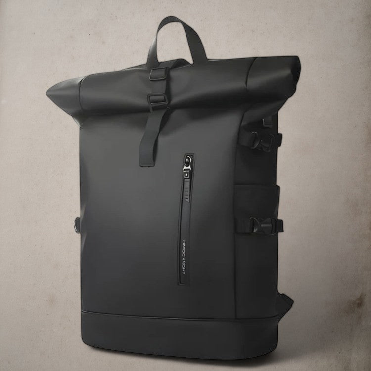 Waterproof Roll Top Backpack with Organized Compartments