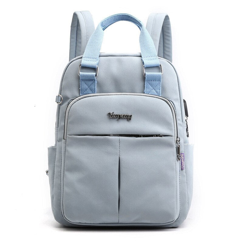 Water-Resistant Anti-Theft USB Charging Backpack with Multi-Compartment Design
