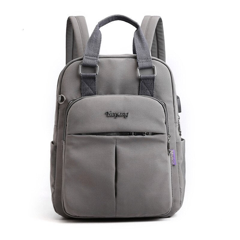 Water-Resistant Anti-Theft USB Charging Backpack with Multi-Compartment Design