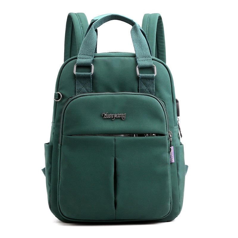Water-Resistant Anti-Theft USB Charging Backpack with Multi-Compartment Design
