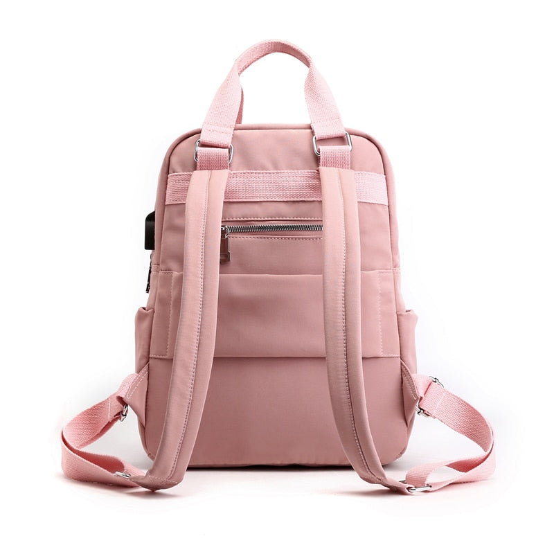 Water-Resistant Anti-Theft USB Charging Backpack with Multi-Compartment Design