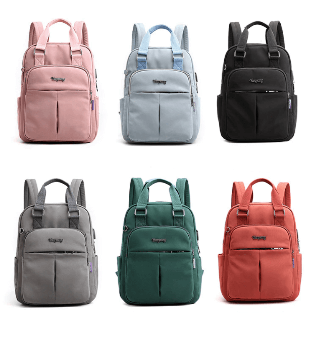 Water-Resistant Anti-Theft USB Charging Backpack with Multi-Compartment Design