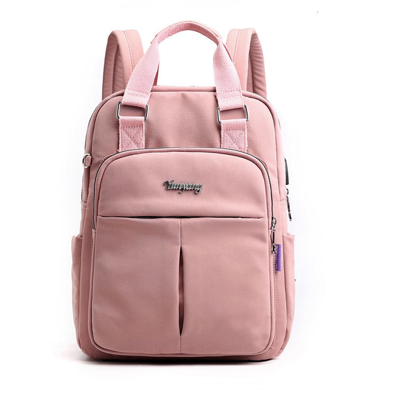 Water-Resistant Anti-Theft USB Charging Backpack with Multi-Compartment Design