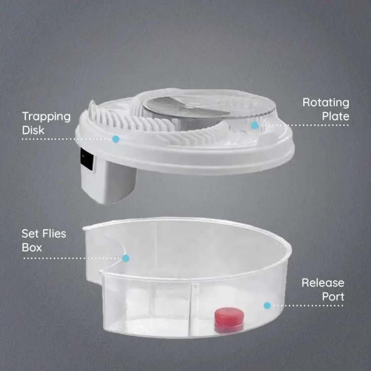USB-Powered Silent Fly Trap with Eco-Friendly Bait Stations