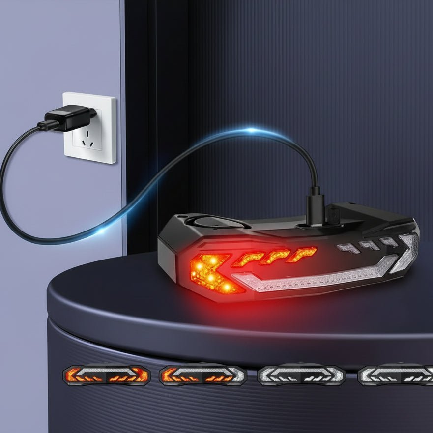 Intelligent USB Rechargeable Bicycle Rear Light with Alarm