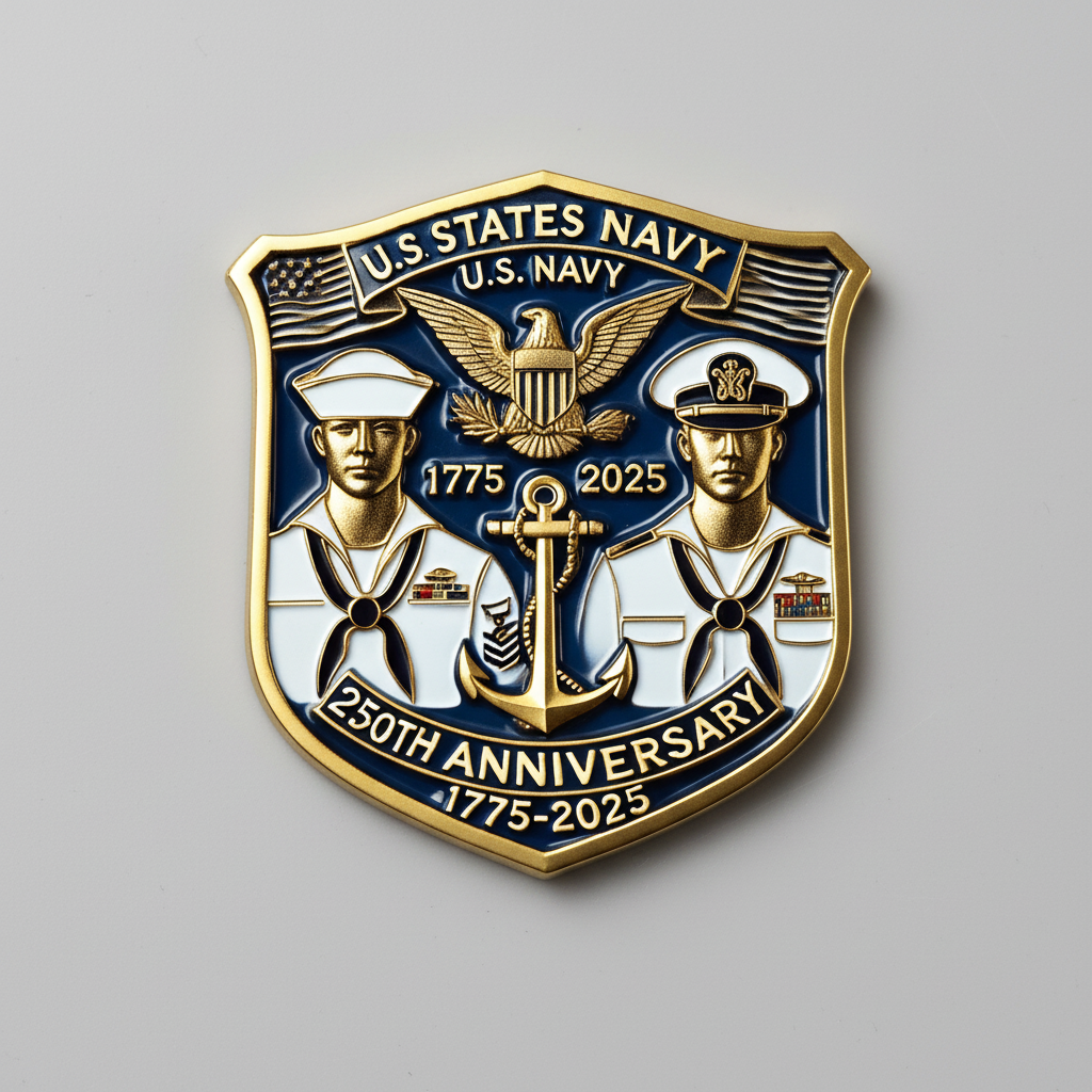 Navy and Marine Corps 250th Anniversary Commemorative Badge