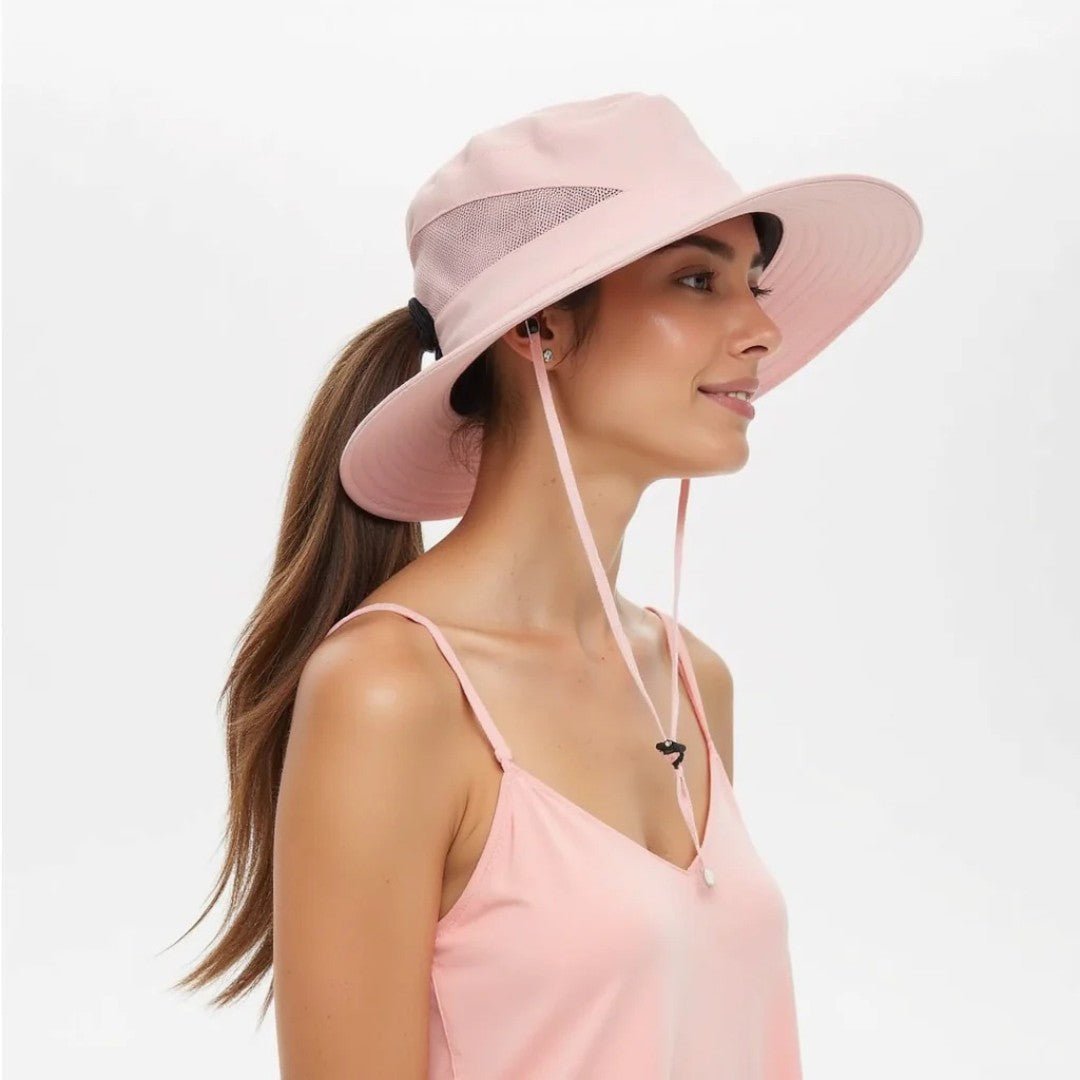 Wide Brim UPF 50+ Women's Sun Hat with Adjustable Chin Strap