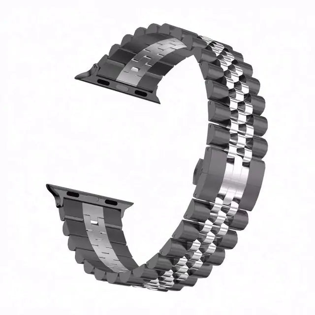 Stainless Steel Apple Watch Bracelet - Adjustable, Elegant Design