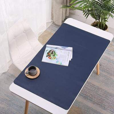 PU Leather Desk Mat - Water-Repellent Office Pad