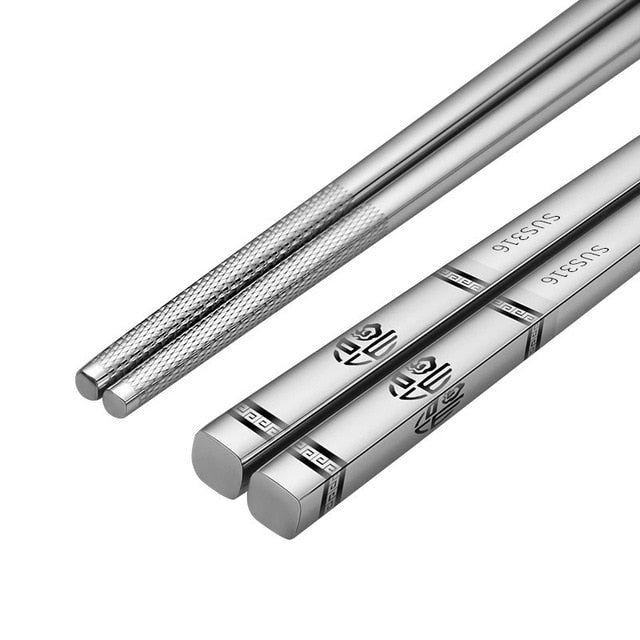 Japanese Stainless Steel Chopsticks - Eco-Friendly Design