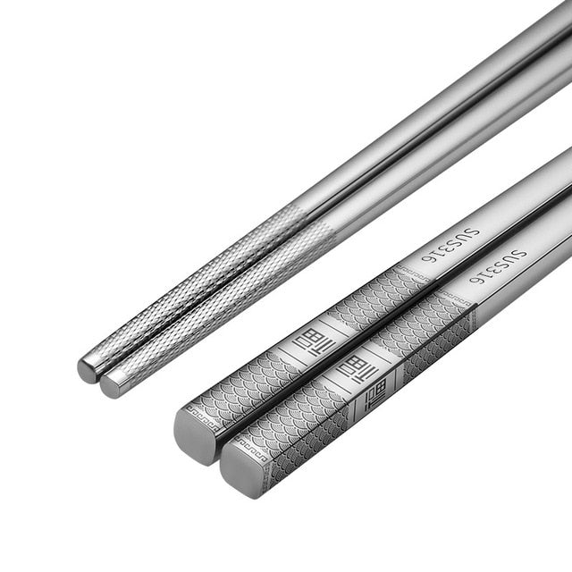 Japanese Stainless Steel Chopsticks - Eco-Friendly Design