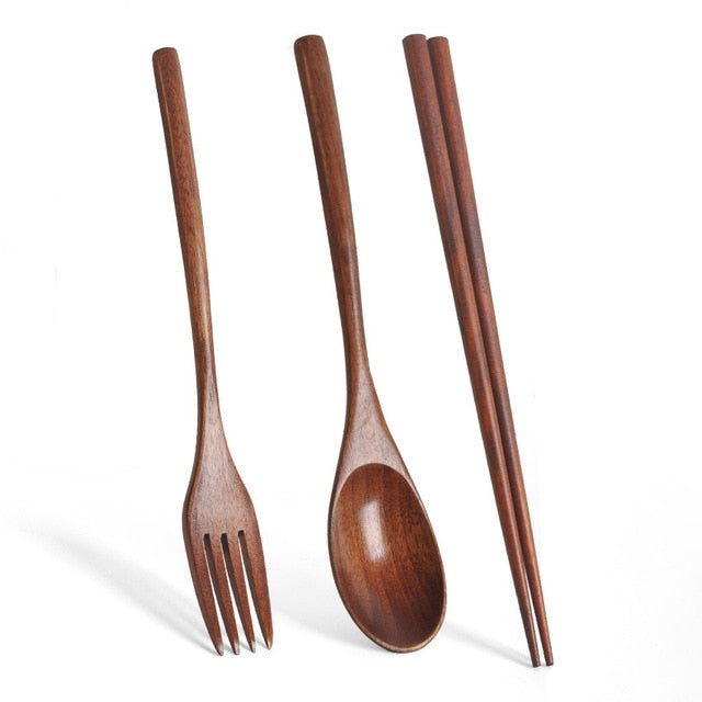 Japanese Ceramic Ramen Bowl with Utensil Set
