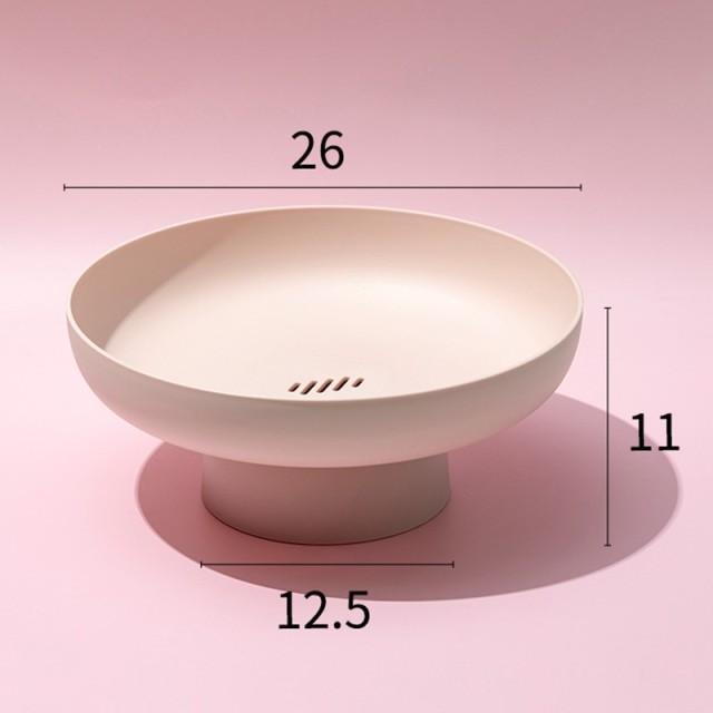 Pastel Round Plastic Fruit Serving Tray