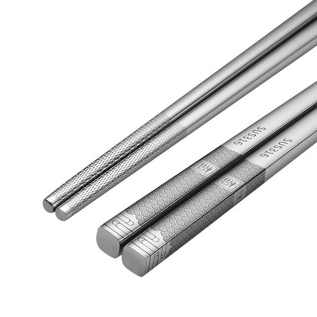 Japanese Stainless Steel Chopsticks - Eco-Friendly Design