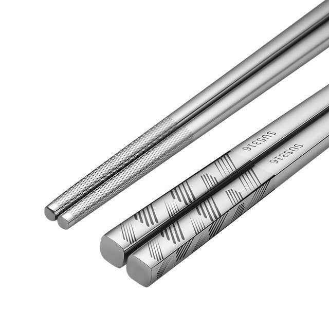 Japanese Stainless Steel Chopsticks - Eco-Friendly Design