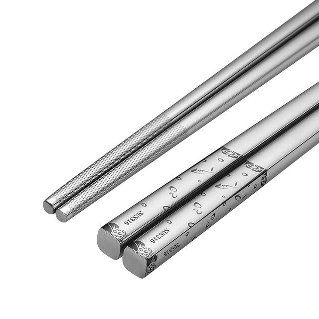 Japanese Stainless Steel Chopsticks - Eco-Friendly Design