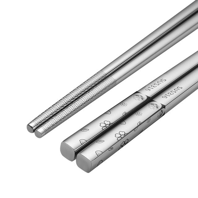Japanese Stainless Steel Chopsticks - Eco-Friendly Design