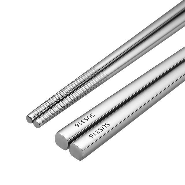 Japanese Stainless Steel Chopsticks - Eco-Friendly Design