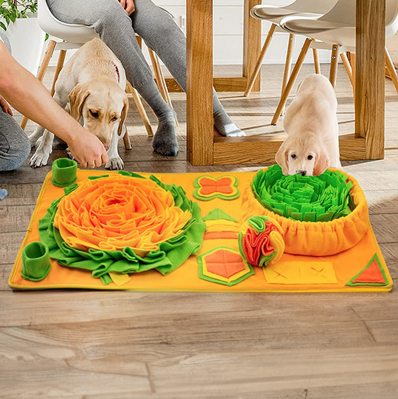 Interactive Snuffle Mat for Dogs - Soft Cotton Treat Dispenser