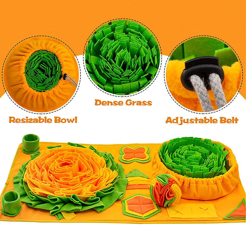 Interactive Snuffle Mat for Dogs - Soft Cotton Treat Dispenser