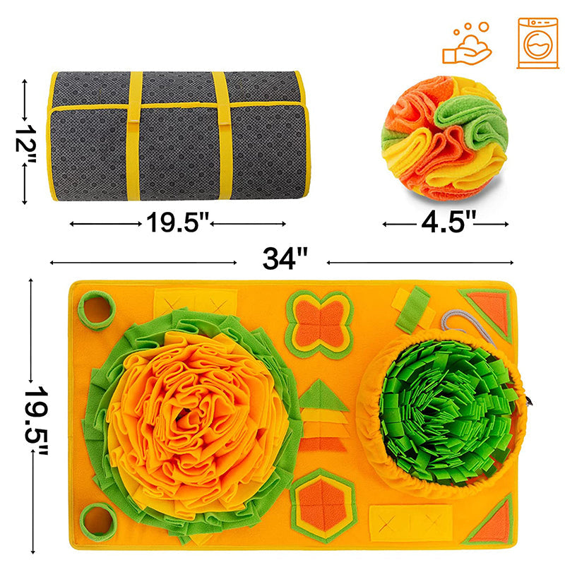 Interactive Snuffle Mat for Dogs - Soft Cotton Treat Dispenser
