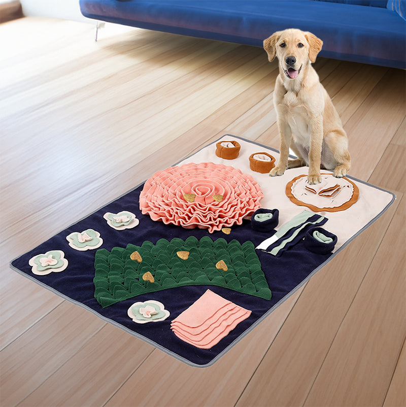 Interactive Snuffle Mat for Dogs - Soft Cotton Treat Dispenser