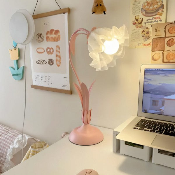 Vintage Adjustable Floral Table Lamp