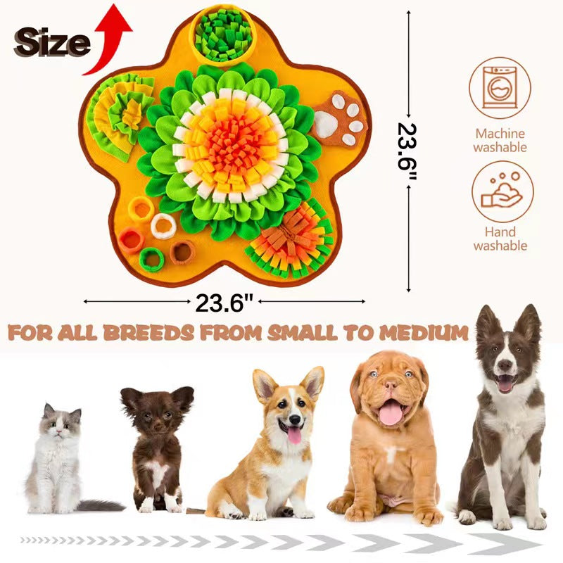 Interactive Snuffle Mat for Dogs - Soft Cotton Treat Dispenser