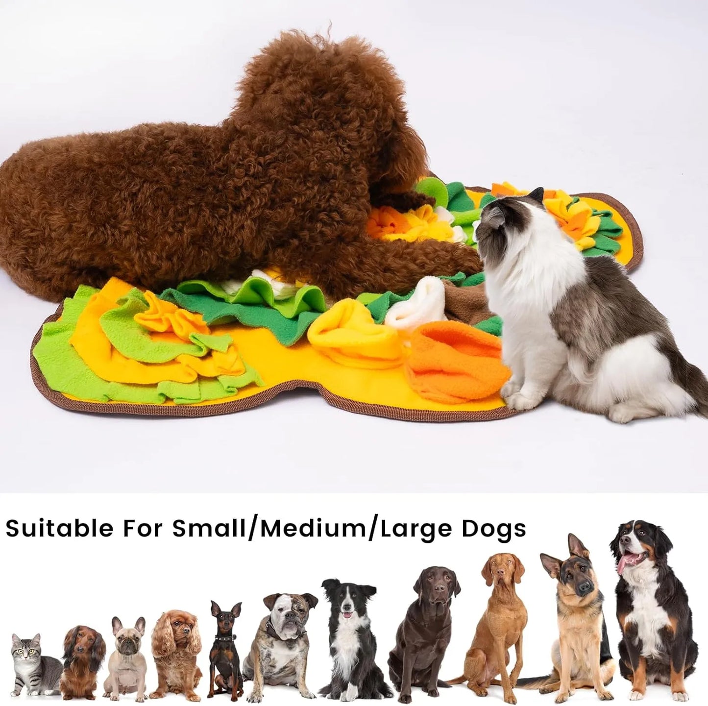 Interactive Snuffle Mat for Dogs - Soft Cotton Treat Dispenser