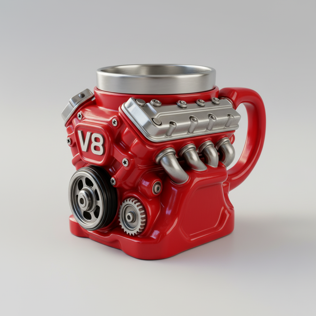 Engine-Shaped Coffee Mug for Car Enthusiasts