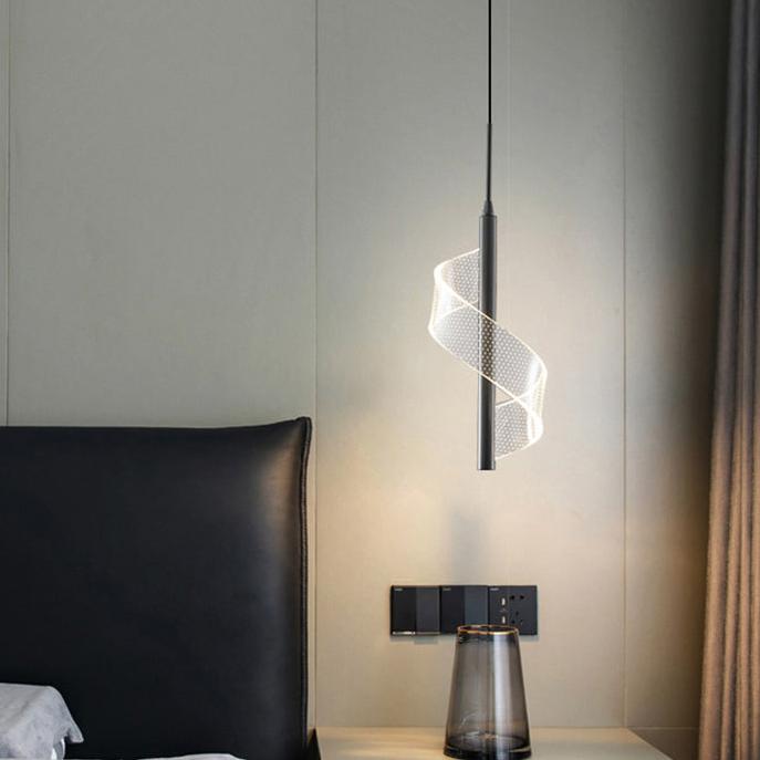 Elegant Black and Gold LED Pendant Light with Adjustable Lighting