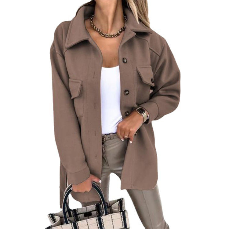 Relaxed Fit Oversized Shirt Jacket