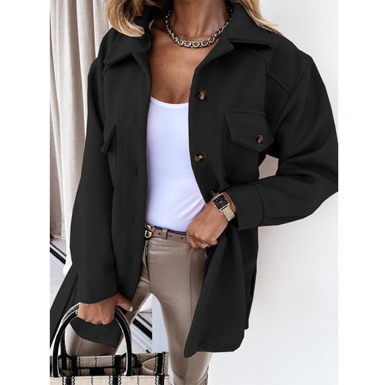 Relaxed Fit Oversized Shirt Jacket