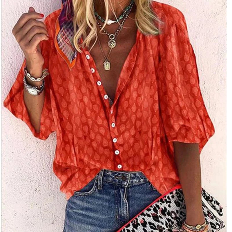 Lightweight Loose Fit Summer Blouse for Women