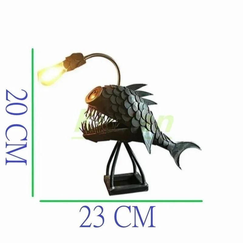Steampunk Angler Fish Floor Lamp with Adjustable Arm