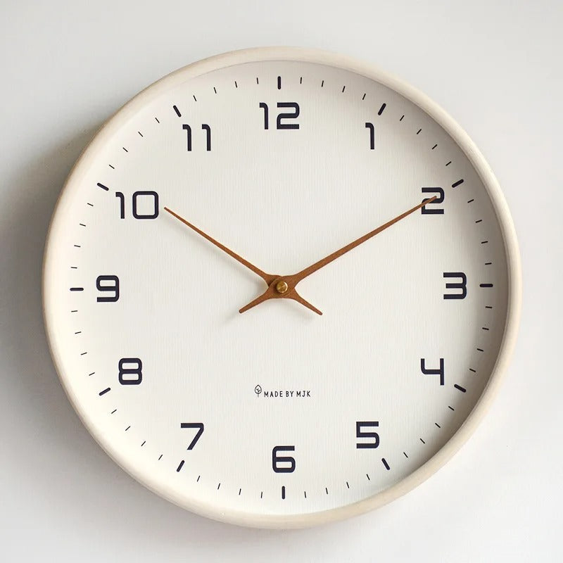 Minimalist Nordic Wall Clock in Metal and Resin