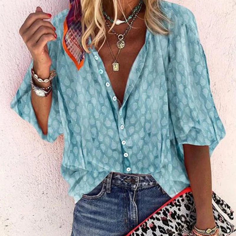 Lightweight Loose Fit Summer Blouse for Women